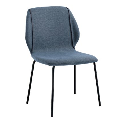 Elegant Modern Design Living Room Chair in Fabric with Border - Scarat Viadurini