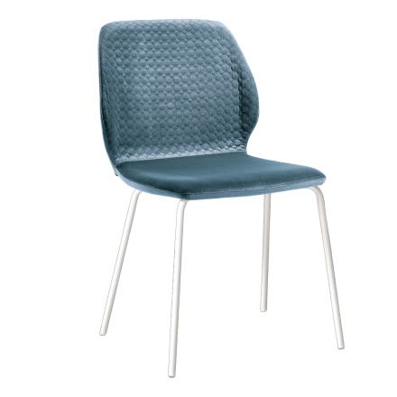 Elegant Modern Design Living Room Chair in Colored Velvet - Scarat Viadurini