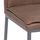 Vintage Design Living Room Chair in Steel and Eco-leather 4 Pieces - Arnika Viadurini