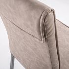 Vintage Design Living Room Chair in Steel and Eco-leather 4 Pieces - Arnika Viadurini