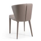 Living Room Chair in Ghiro Eco-Leather and Steel Made in Italy - Cerbiatto Viadurini