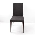 Living Room Chair in Stained Ash Wood and Fabric Made in Italy - Aspect Viadurini