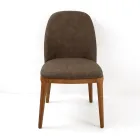 Living Room Chair in Stained Ash Wood Made in Italy - Lyanne Viadurini