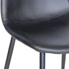 Living Room Chair in Metal and Faux Leather Seat Made in Italy - Minou Viadurini