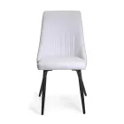 Living Room Chair in Metal and Eco-Leather of Different Finishes - Onde Viadurini