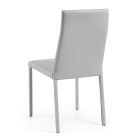 Living Room Chair in Pearl Color Leather Made in Italy - Garden Viadurini
