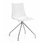 Living Room Chair in White Polycarbonate Made in Italy 2 Pieces - Fedora Viadurini