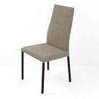 Faux Leather Living Room Chair with Lacquered Legs Made in Italy - Roslin Viadurini