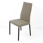 Faux Leather Living Room Chair with Lacquered Legs Made in Italy - Roslin Viadurini