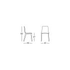 Living Room Chair in Technopolymer and Wood Made in Italy 2 Pieces - Quadra Viadurini