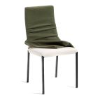 Living Room Chair in Green Fabric Made in Italy - Fiorito Viadurini