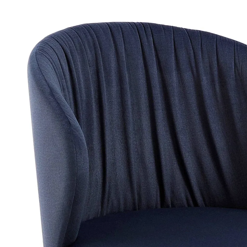 Living Room Chair in Fabric and Ash of Elegant Design - Reginaldo Viadurini