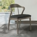 Living Room Chair in Fabric and Solid Beech Wood Made in Italy - Rein
