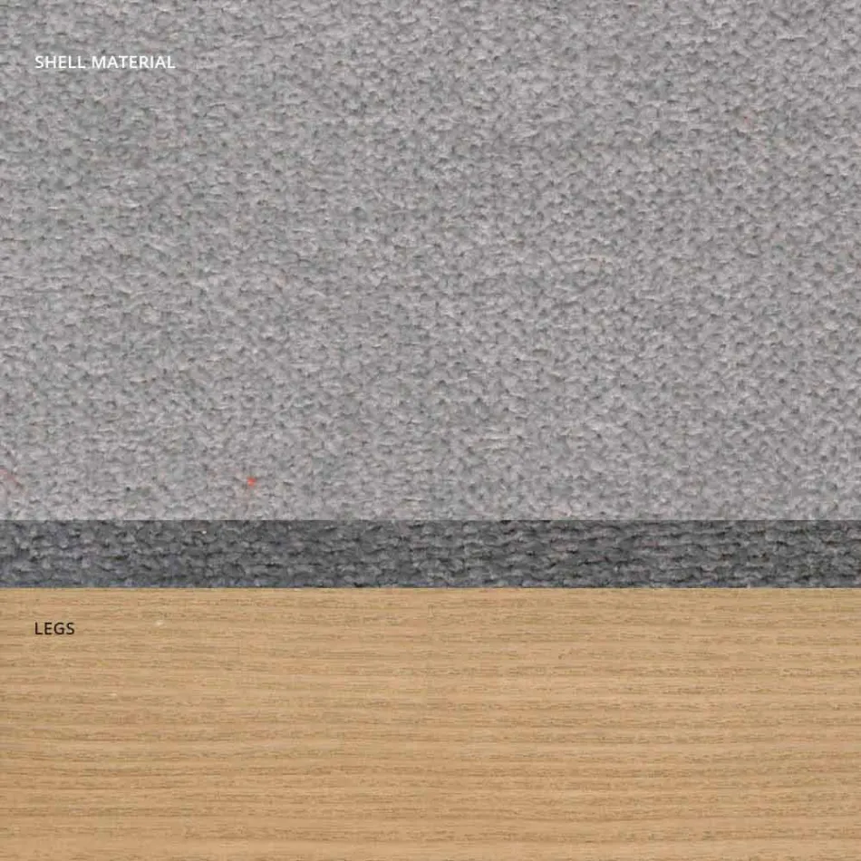 Living room chair in fabric and modern wood made in Italy, Oriella Viadurini