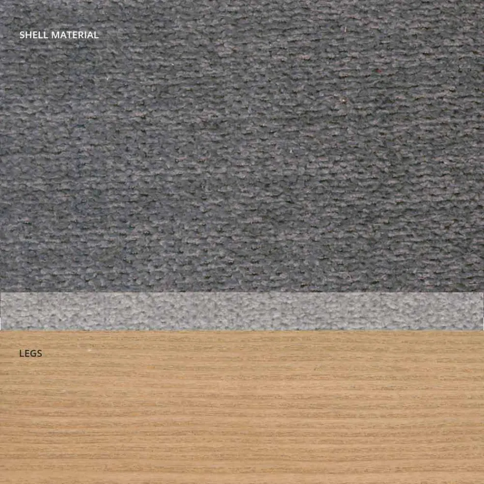 Living room chair in fabric and modern wood made in Italy, Oriella Viadurini