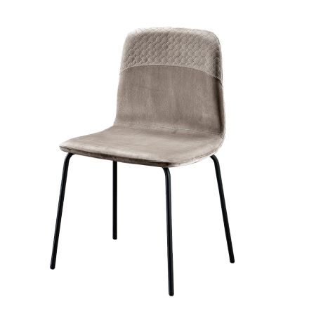 Living Room Chair in Colored Velvet Modern and Elegant Design - Bizet Viadurini