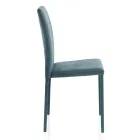 Living Room Chair Entirely Upholstered in Made in Italy Fabric - Lorelai Viadurini