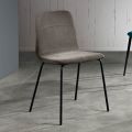 Chair in fabric and metal for living room made in Italy, Egizia