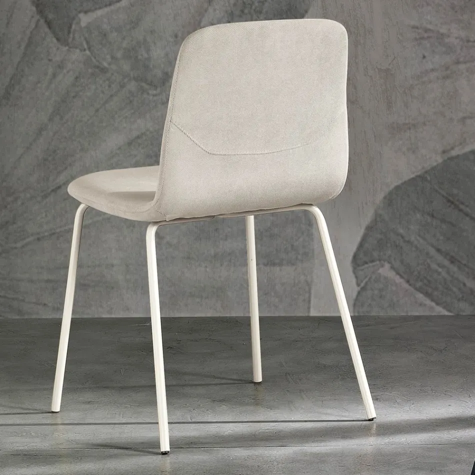 Modern living room chair in fabric and metal made in Italy, Egypt Viadurini