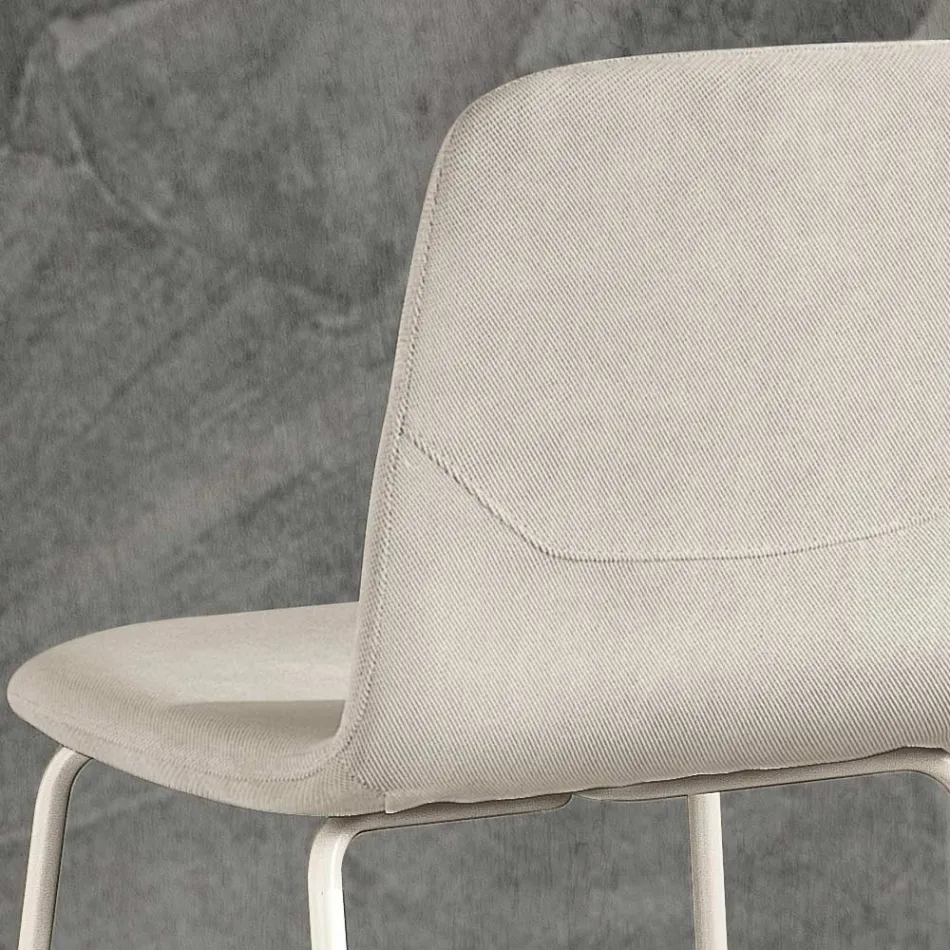 Modern living room chair in fabric and metal made in Italy, Egypt Viadurini