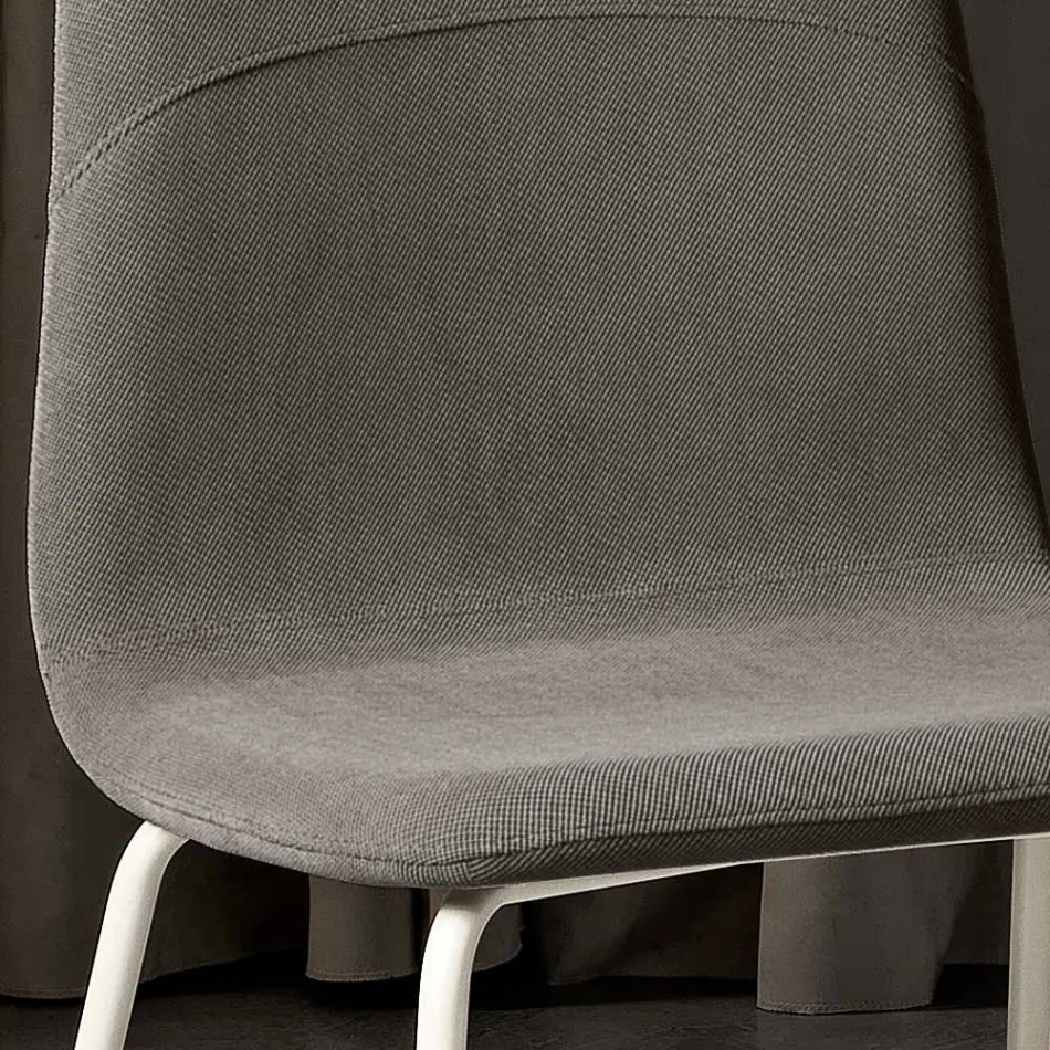 Modern living room chair in fabric and metal made in Italy, Egypt Viadurini