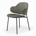 Living Room Chair Made of Steel and Velvet Made in Italy - Foggia