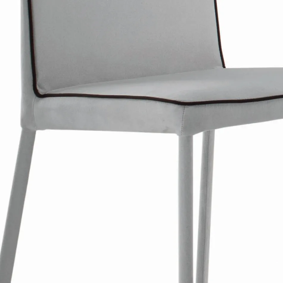 Living Room Chair Upholstered and Lacquered Legs Made in Italy - Catania Viadurini