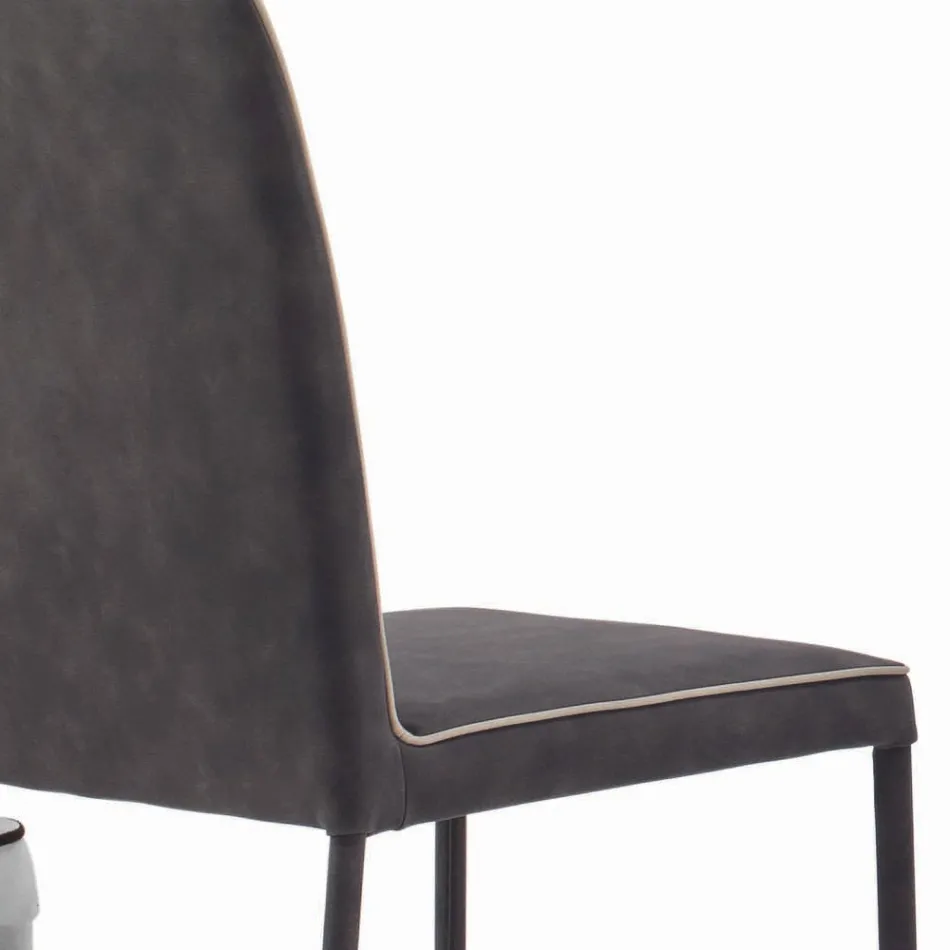 Living Room Chair Upholstered and Lacquered Legs Made in Italy - Catania Viadurini