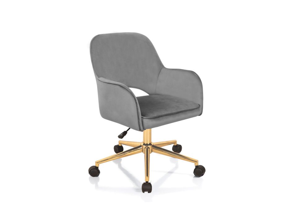 Office Chair Metal Base and Fabric Seat - Anguilla Viadurini