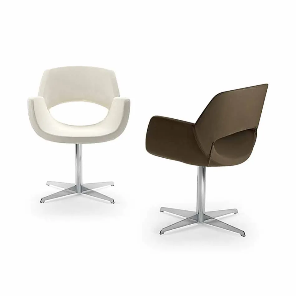 Michelle white eco-leather office chair Viadurini