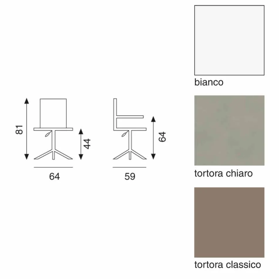 Michelle white eco-leather office chair Viadurini