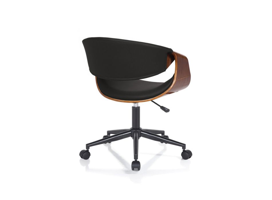 Office Chair with Wooden Armrests - Alaccia Viadurini