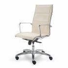 Office chair with monocoque in imitation leather made in Italy Agata Viadurini