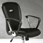 Office Chair with Swivel Wheels in Black Ecoleather and Metal - Amarilda Viadurini