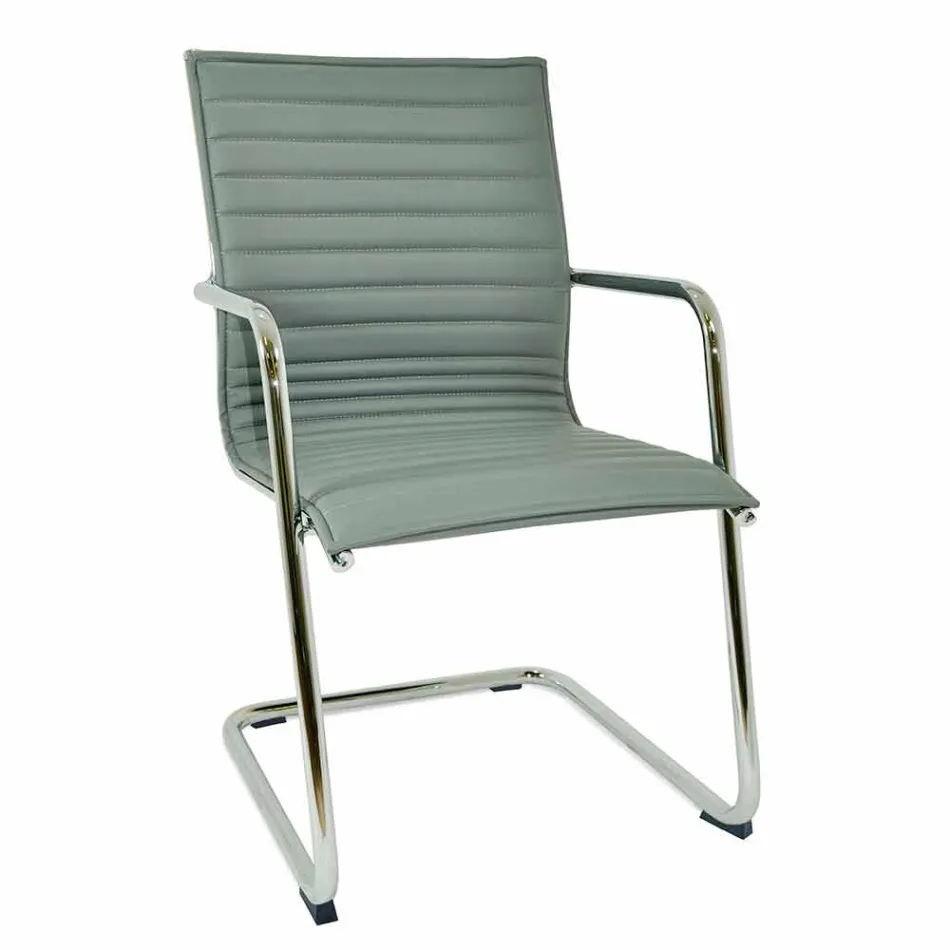 Ergonomic Sled Office Chair with Armrests Made in Italy - Filanna Viadurini