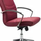 Office chair in beech wood lined with cowhide type Debora flower Viadurini