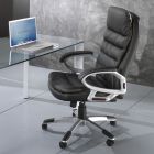 Synthetic Leather Office Chair with Wheels - Antimony Viadurini