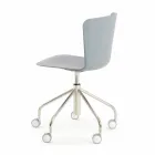 Office Chair in Polypropylene with Chromed Base Made in Italy - Plutonio Viadurini