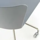 Office Chair in Polypropylene with Chromed Base Made in Italy - Plutonio Viadurini