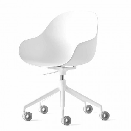 Office Chair in Polypropylene with Wheels Made in Italy - Connubia Academy Viadurini