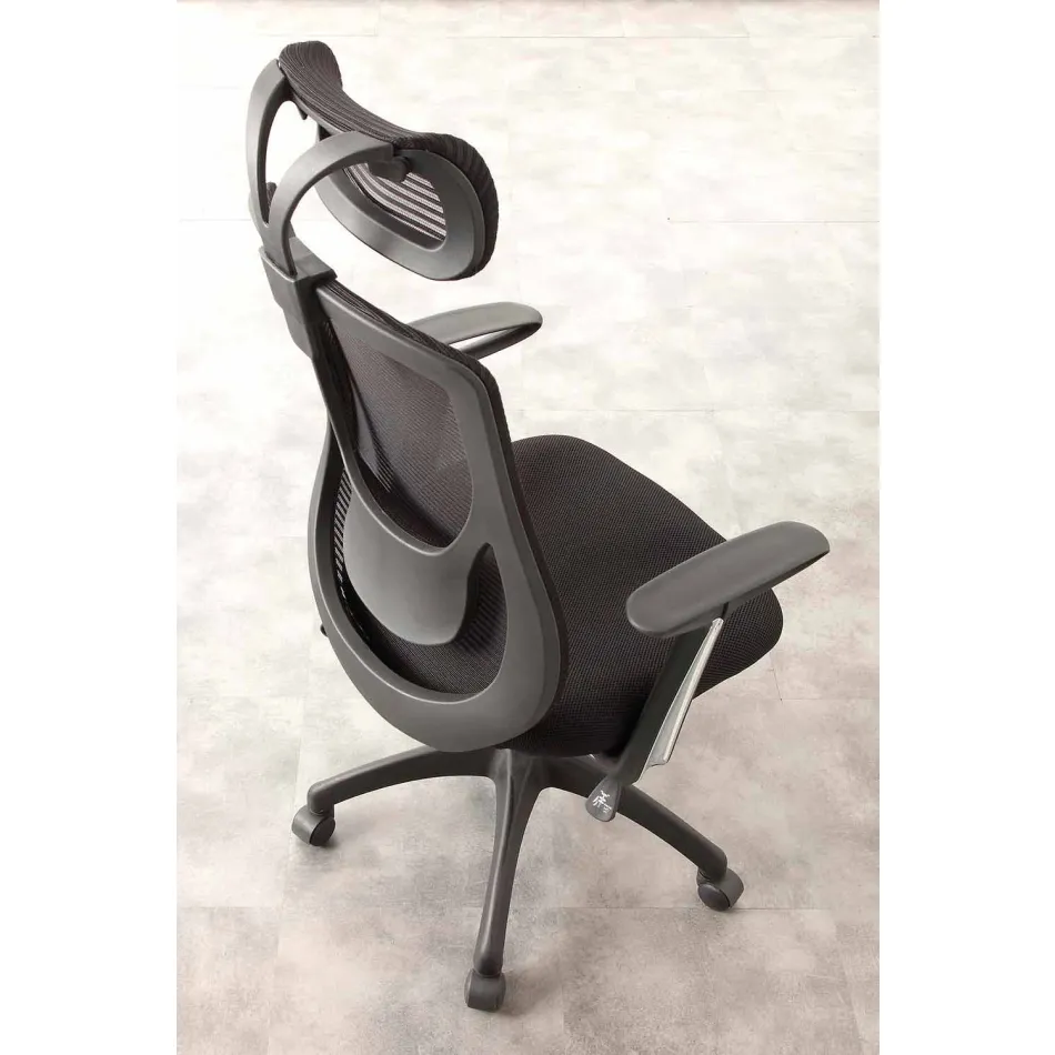 Operative and Semi-Directional Office Chair in Black Tecnoete - Gerlanda Viadurini