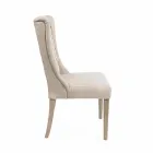 Classic Design Chair in Fabric and Oak Wood 2 Pieces Homemotion - Forla Viadurini