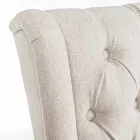 Classic Design Chair in Fabric and Oak Wood 2 Pieces Homemotion - Forla Viadurini