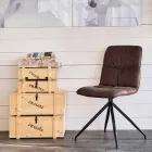 Modern design chair upholstered in Chiara fabric Viadurini