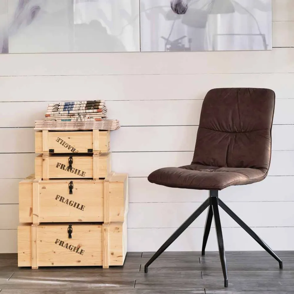 Modern design chair upholstered in Chiara fabric Viadurini