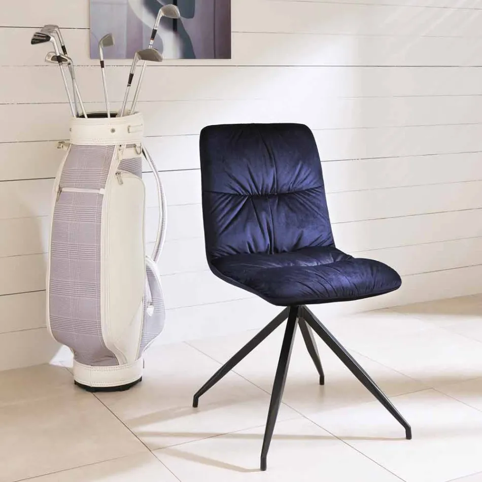Modern design chair upholstered in Chiara fabric Viadurini