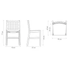 High Quality Chair in Beech Wood and Leather Made in Italy, 2 Pieces - Nora Viadurini