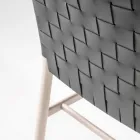 High Quality Chair in Beech Wood and Leather Made in Italy, 2 Pieces - Nora Viadurini