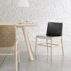 High Quality Chair in Beech Wood and Leather Made in Italy, 2 Pieces - Nora Viadurini