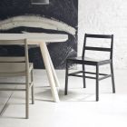 High Quality Chair in Solid Beech Wood Made in Italy, 2 Pieces - Nora Viadurini